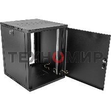 Шкаф ЦМО телекоммуникационный настенный сварной 12U (600 500) съемные стенки, дверь металл, черный