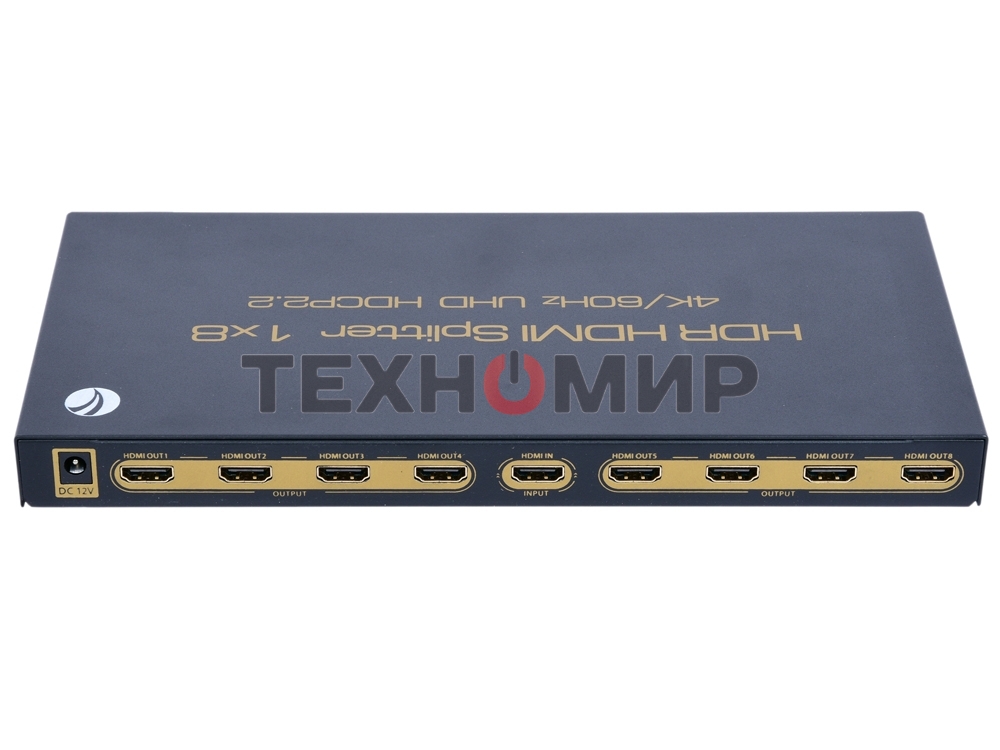 Разветвитель VCOM HDMI Spliitter 1=>8 2.0v