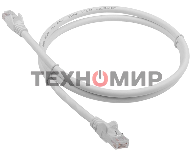 Патч-корд LANMASTER LAN-PC45/U6-2.0-WH вилка RJ-45-вилка RJ-45 Cat.6 2м белый LSZH (уп.:1шт)