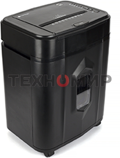 Шредер Heleos АП23-4 черный с автоподачей (секр.P-4) фрагменты 145лист. 23лтр. скрепки скобы пл.карты