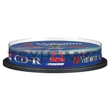 Диск CD-R Verbatim 700Mb 52x Cake Box (10шт) (43437)