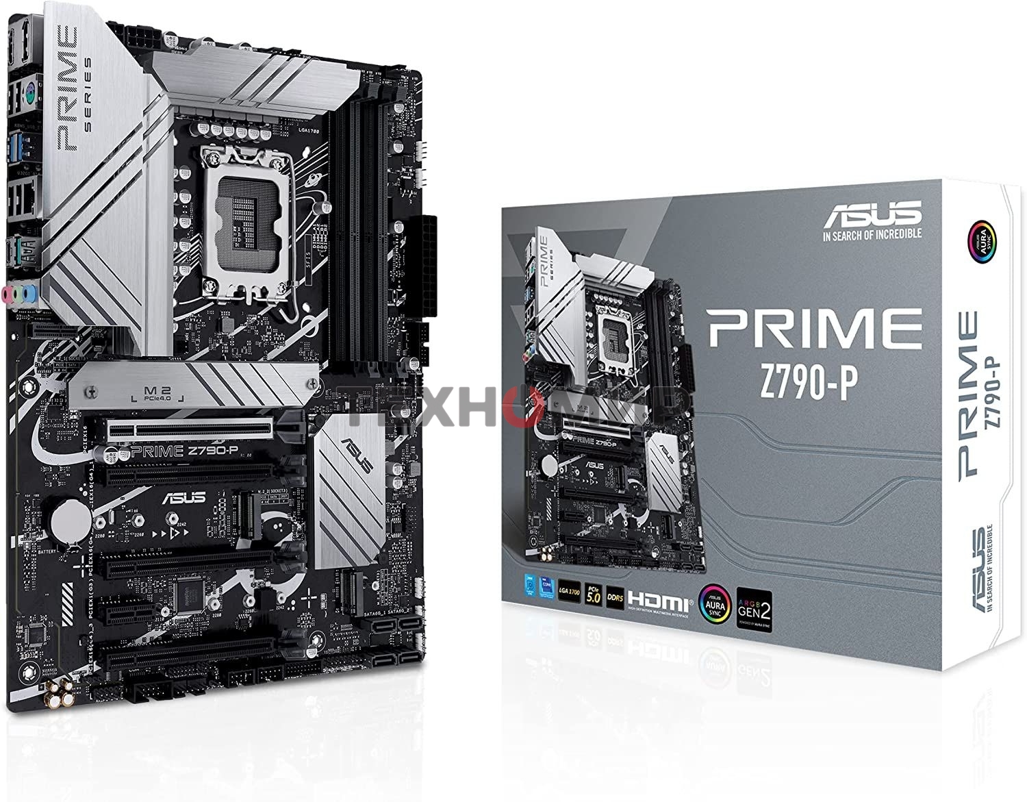 Материнская плата ASUS PRIME Z790-P, LGA 1700, Intel Z790, 4xDDR5, 4xSATA, 3xM.2 PCIe 4.0 x4, 1xPCIe 5.0 x16, 3xPCIe x4, 1xPCIe x1, 1xHDMI, 1xDP, 1xUSB-C 3.2 Gen 2x2, 1xUSB 3.2 Gen 2, 2xUSB 3.2 Gen 1, 4xUSB 2.0, 1x 2.5Gb LAN, 3x3.5 мм, 7.1, ATX