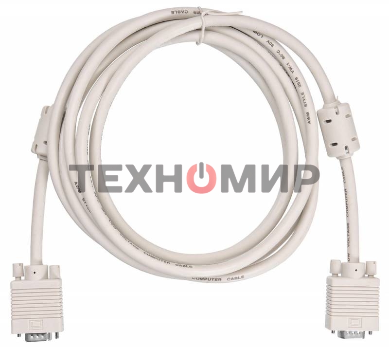 Кабель Buro CAB016S-10 VGA (m) VGA (m) 3м феррит.кольца серый