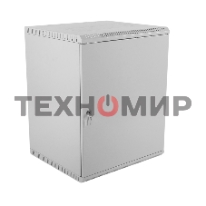 Шкаф настенный ЦМО ШРН-Э-12.500.1 12U 600x520 мм пер. дв. стал. лист несъемные бок. пан. серый