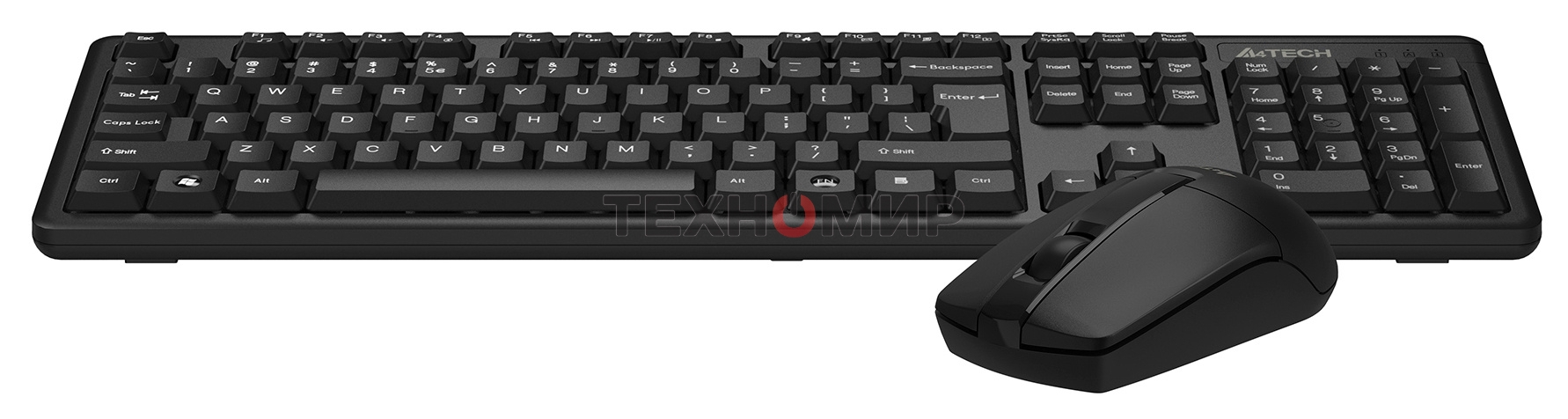 Комплект клавиатура+мышь A4Tech 3330N беспроводной, USB, 1200 DPI, чёрный