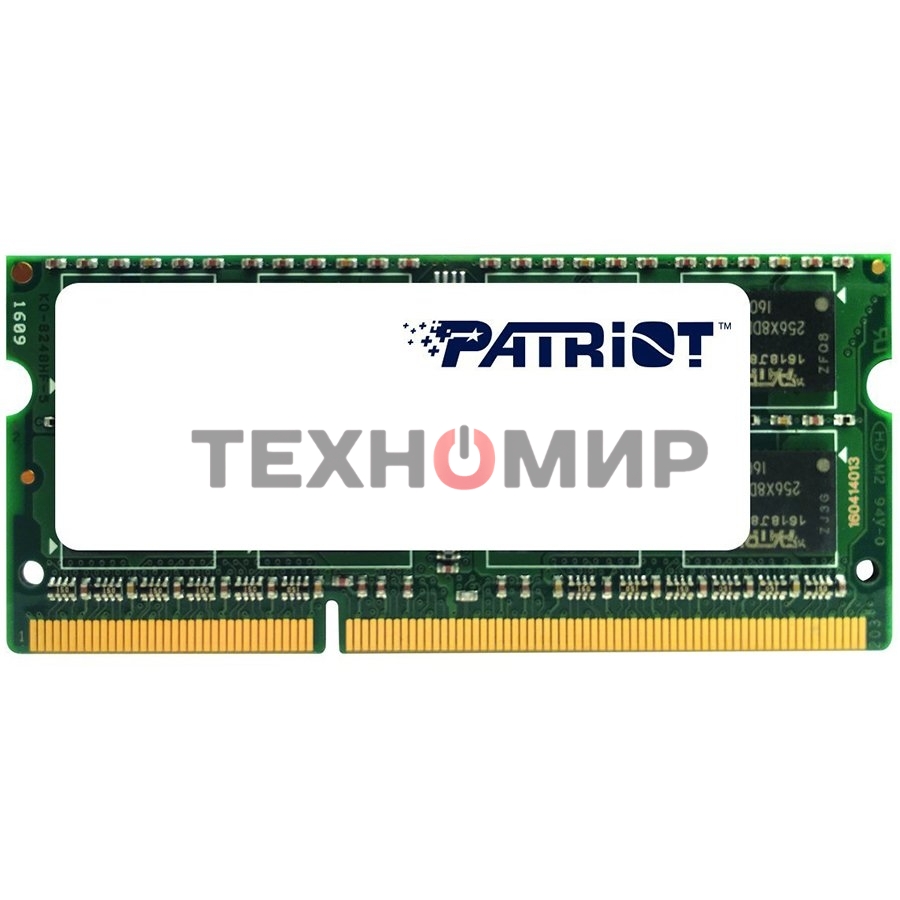 Оперативная память Patriot, DDR3L, 4GB (1x4 GB), 1600 MHz, CL11, SO-DIMM