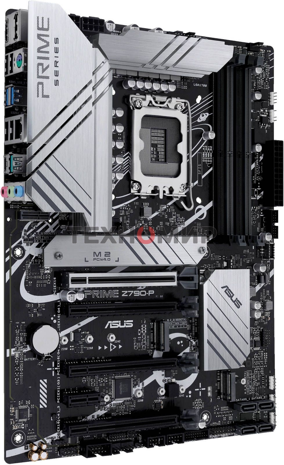 Материнская плата ASUS PRIME Z790-P, LGA 1700, Intel Z790, 4xDDR5, 4xSATA, 3xM.2 PCIe 4.0 x4, 1xPCIe 5.0 x16, 3xPCIe x4, 1xPCIe x1, 1xHDMI, 1xDP, 1xUSB-C 3.2 Gen 2x2, 1xUSB 3.2 Gen 2, 2xUSB 3.2 Gen 1, 4xUSB 2.0, 1x 2.5Gb LAN, 3x3.5 мм, 7.1, ATX
