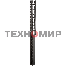 Вертикальные органайзеры с пластиковыми пальцами 149 мм, 42U, для шкафов Business шириной 800 мм, 2 шт., черные