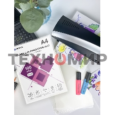 Пленка для ламинирования ГЕЛЕОС, А4, 100 мкм 30 шт./Пленка для ламинирования A4, 216х303 (100 мкм) глянцевая 30 шт