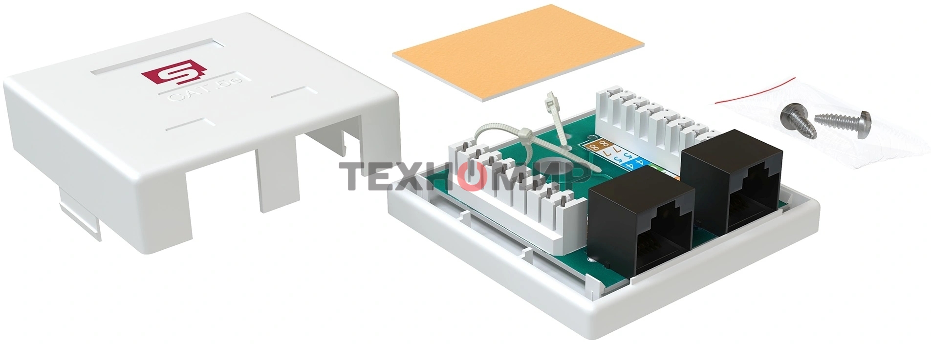 Розетка Sysmatrix SB 25EU.WH комп.RJ45 2 cat.5e UTP белый