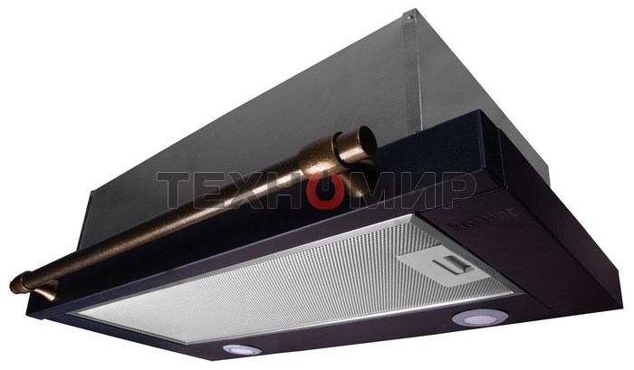 Вытяжка встраиваемая Korting KHP 6617 RN черный/бронзовый, 60 см, 650 куб. м/ч, 58 дБ