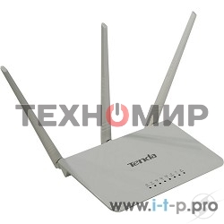 Сетевое оборудование TENDA F3 маршрутизатор 802.11n, до300Мбит/с, 2T2R, LAN: 3х10/100Мбит/с, WAN: 1х10/100Мбит/c, 3 внешние антенны 5дБи.