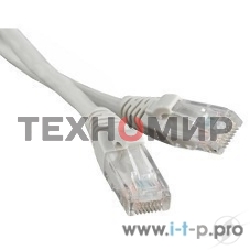 Патч-корд Hyperline PC-LPM-UTP-RJ45-RJ45-C6-10M-LSZH-GY Патч-корд U/UTP, Cat.6, LSZH, 10 м, серый