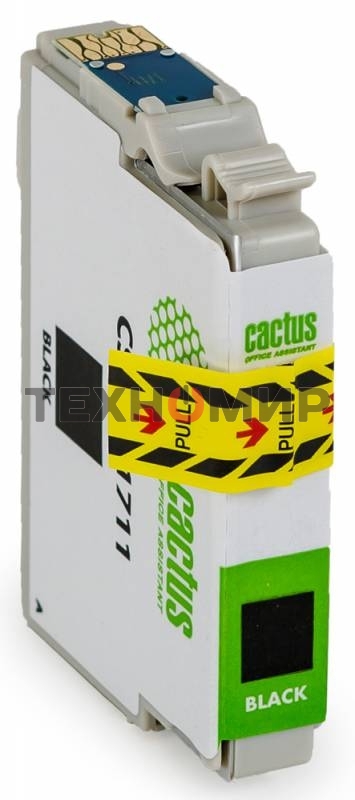 Картридж струйный Cactus CS-EPT1711 черный (14,6 мл) для Epson Expression Home XP-33/103/203/207/303/306/403/406