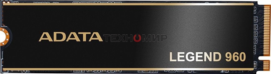 Накопитель SSD ADATA LEGEND 960, 1Tb, PCIe 4.0 x4, M.2 2280, NVMe, R/W 7400/6000, с радиатором