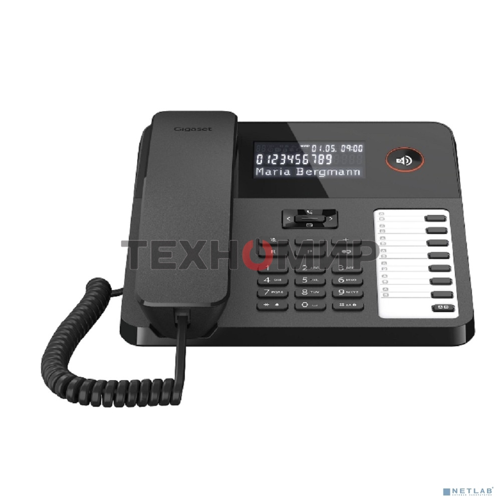 Телефон проводной Gigaset DESK600 черный
