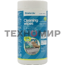 Чистящие салфетки Defender CLN ECO для экранов всех видов: ЭЛТ, ЖК, плазменными панелями/туба/100 шт/Россия