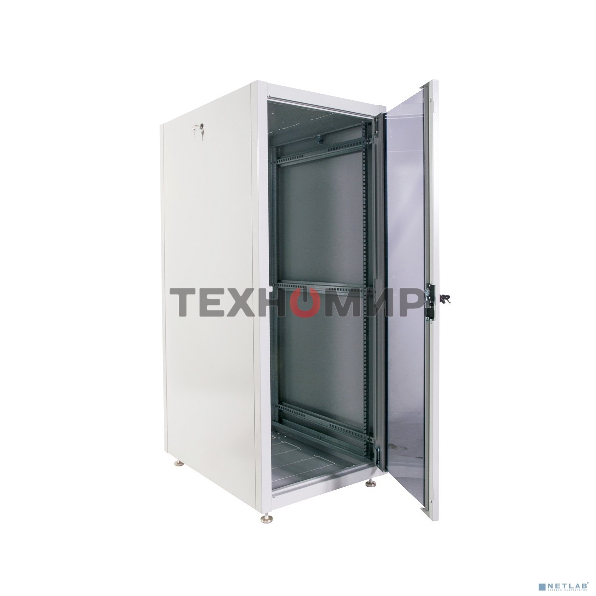 Шкаф коммутационный ЦМО (ШТК-Э-24.6.8-13АА) 24U 600x800 мм пер. дв. стекл металл 2 бок. пан. 540 кг серый