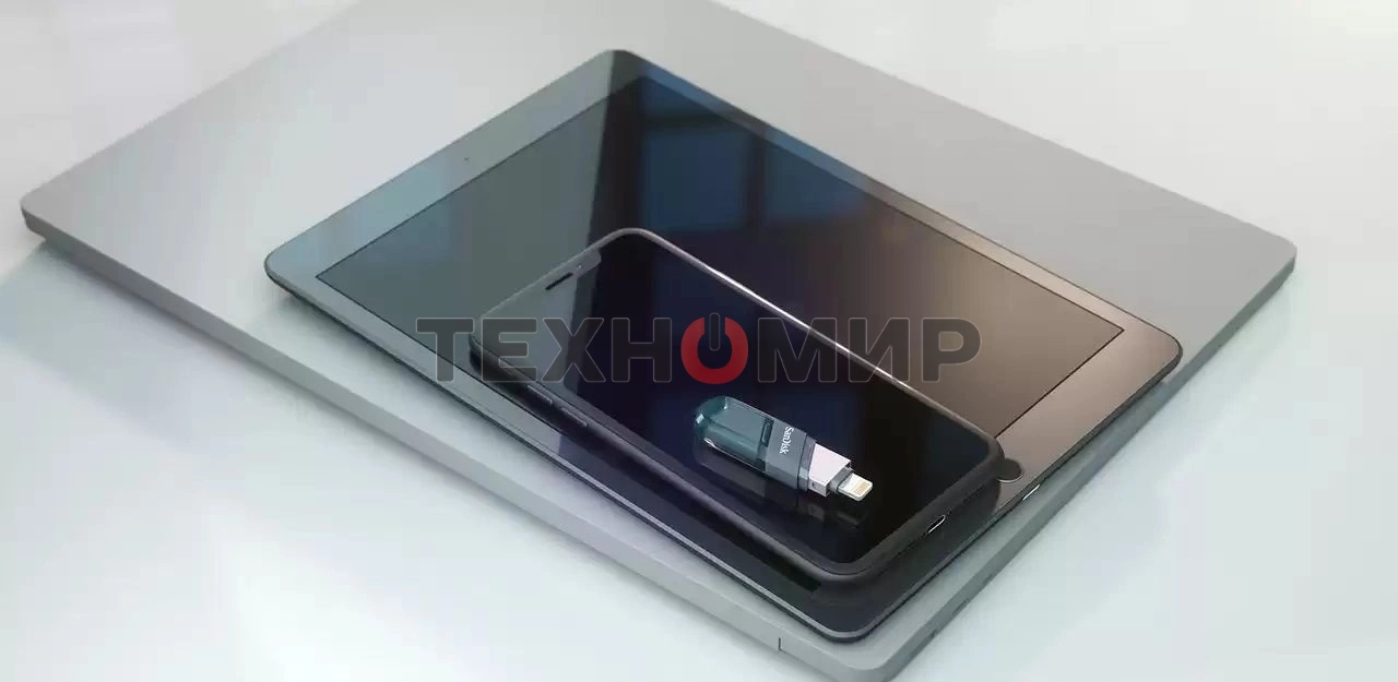 Флешка USB Sandisk IX90N iXpand Flip (SDIX90N-064G-GN6NN), 64Gb, USB 3.1/Lightning, R/W 150/70, зеленый/серебристый