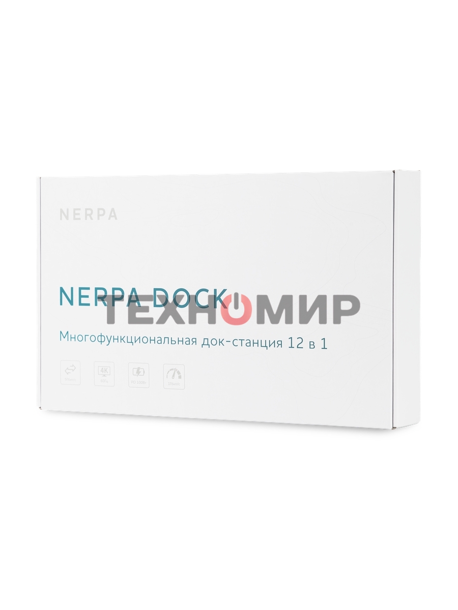 USB-концентратор для ноутбука NERPA laptop stand (1xUSB-C 100W PD, 2xHDMI 4K@30Hz, 1xDP 4K@30Hz, 3xUSB-A 3.0 (5Gbps data), 1xUSB-C 3.0 (5Gbps data), 1xTF/microSD, 1xSD/MMC, 1x3.5мм audio, 1xRJ45 Gb), USB-C power adapter 100W, power 100W USB-C cable 150cm,