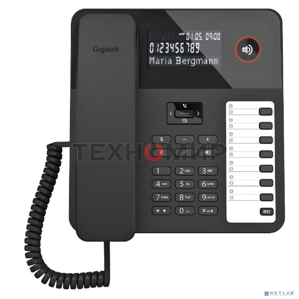 Телефон проводной Gigaset DESK600 черный