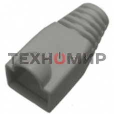 Защитные колпачки для кабеля 6,0мм cat.5, на соединение коннектора с кабелем, серый, 100 шт. в пчк