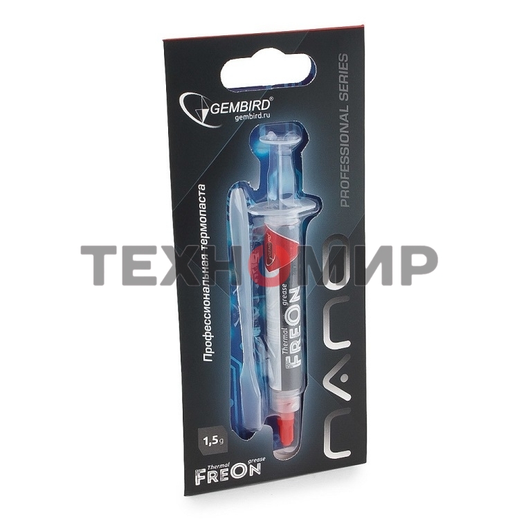 Термопаста Gembird FreOn Nano GF-31-1.5 для радиаторов, 1,5гр, шприц