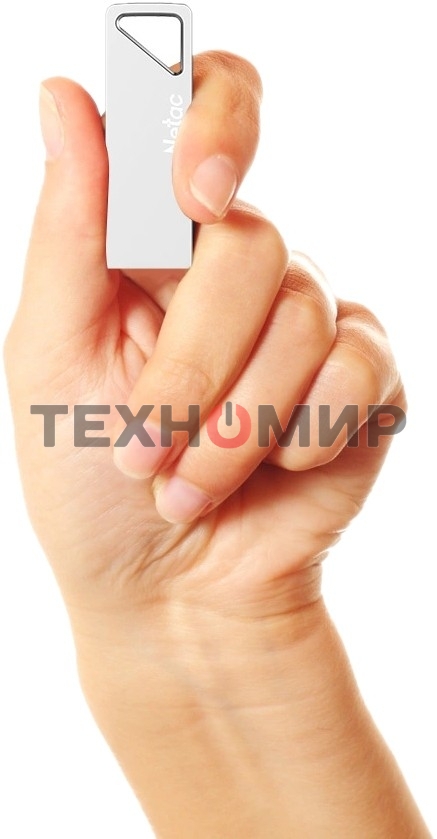 Флешка USB Netac U326 (NT03U326N-016G-20PN), 16Gb, USB 2.0, R/W 50/15, серебристый