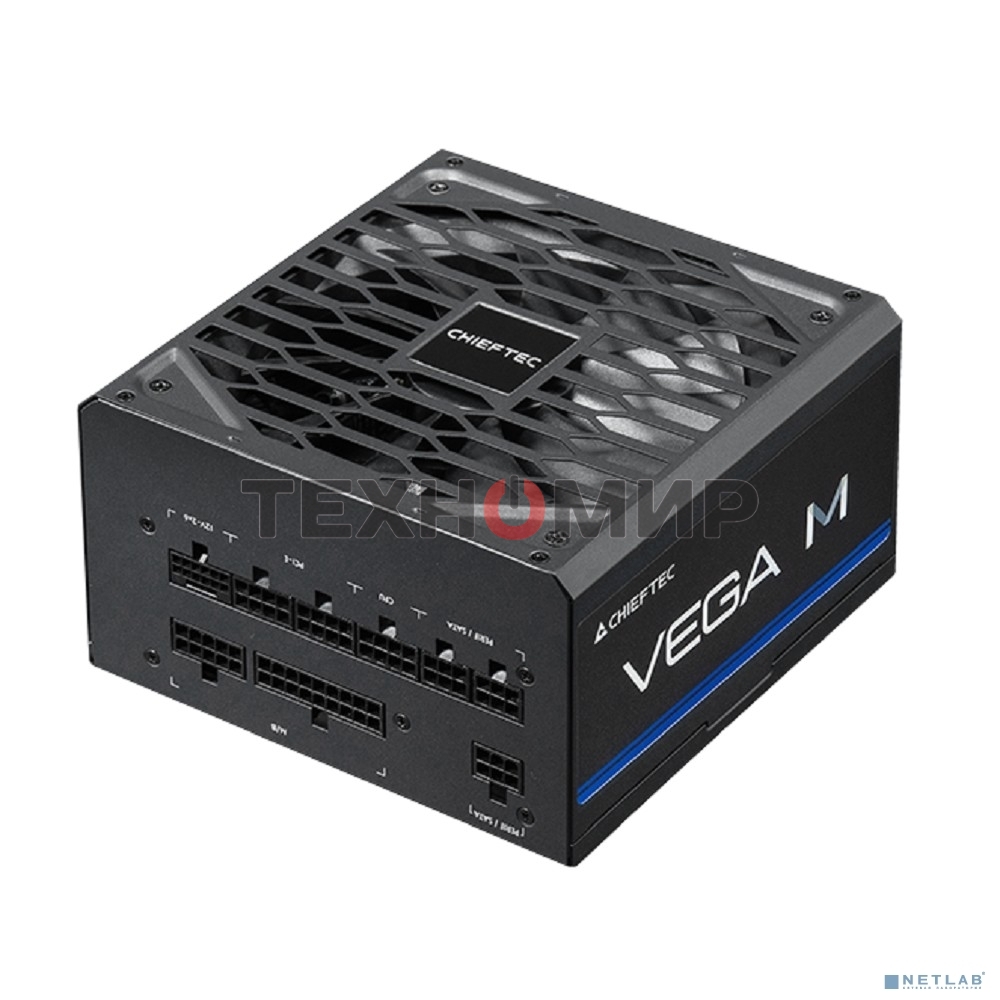 Блок питания Chieftec Vega M PPG-750-C (ATX 3.1, 750W, 80 PLUS GOLD, Active PFC, 135mm fan, Gen5 PCIe, Full Cable Management) Retail