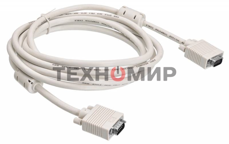 Кабель Buro CAB016S-10 VGA (m) VGA (m) 3м феррит.кольца серый