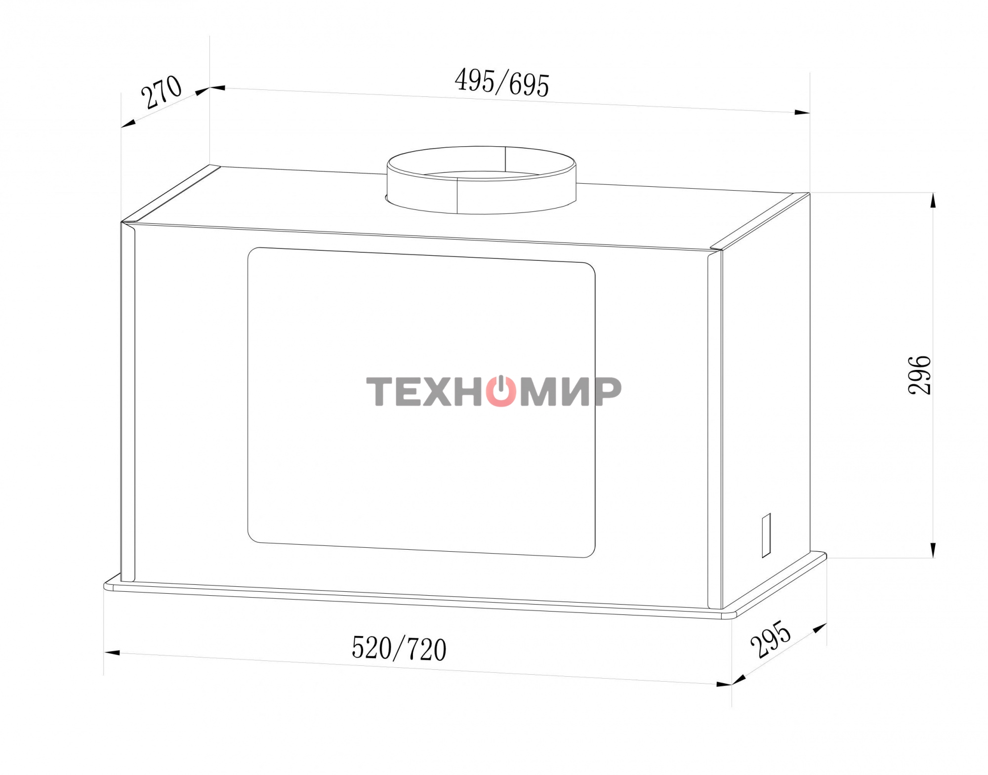 Вытяжка встраиваемая LEX GS Bloc G 600 WH белый, 60 см, 850 куб. м/ч, 44 дБ