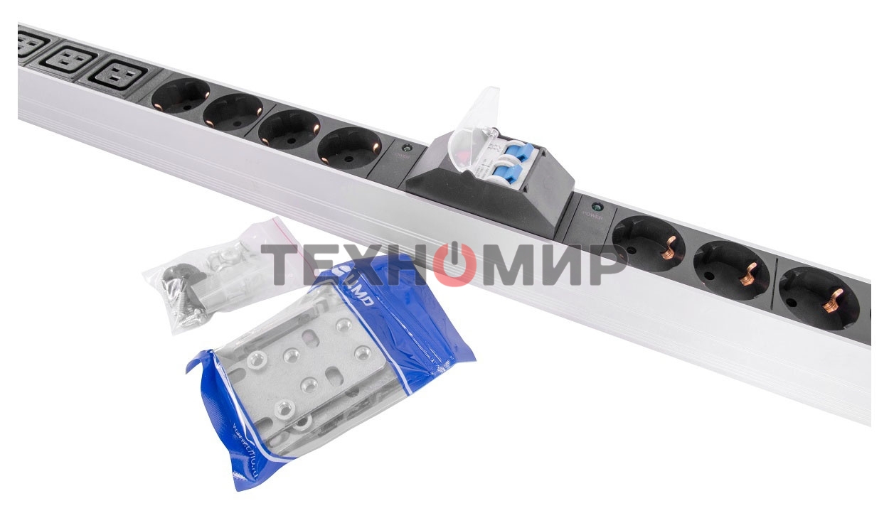 Блок силовых розеток Rem Rem-32, Shuko х 20, IEC 60320 С19 х 12, вход колодка, 19