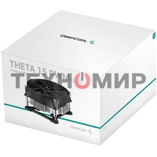 Кулер для процессора DEEPCOOL THETA 15 PWM черный, 100 мм, алюминий, 2800 об/мин, 36 дБ, 4 pin, 65 Вт, 52 мм