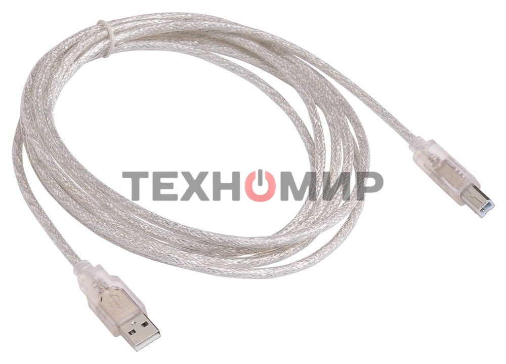 Кабель USB2.0 Buro USB2.0-AM/BM-3-TRANS USB A (m)/USB B (m) 3м