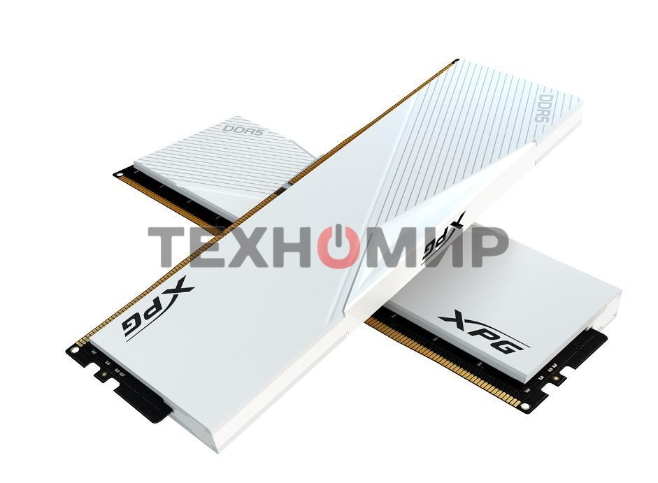 Оперативная память XPG Lancer, DDR5, 32GB (2x16GB), 6400MHz, CL32, DIMM, с радиаторами, белый