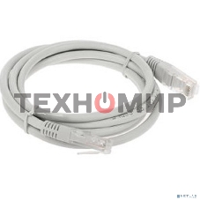Патч-корд медный UTP Cablexpert PP10-1.5M cat.5e, 1.5м, литой, многожильный, серый