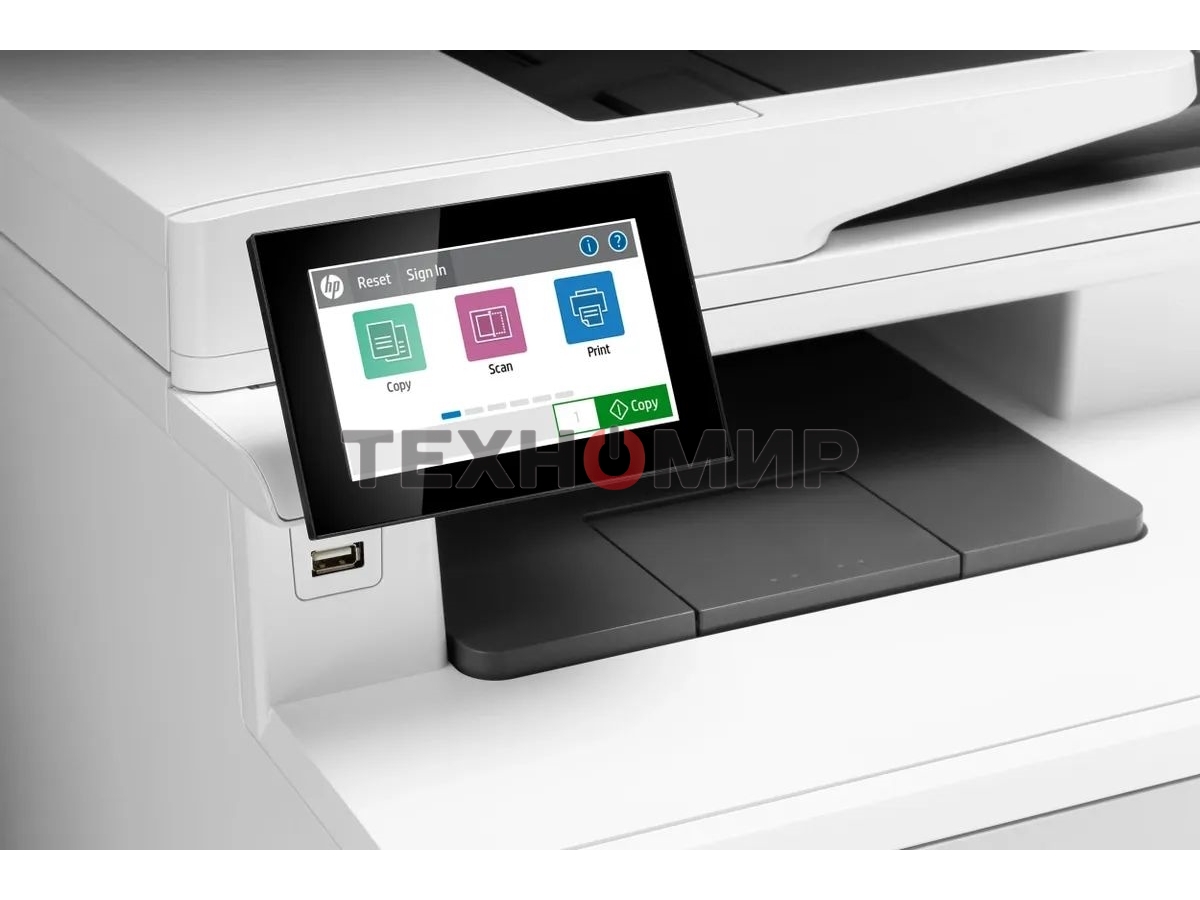 МФУ лазерное HP Color LaserJet Pro M480f (3QA55A), A4, цветной, печ. до 27 стр/мин., скан. до 29 стр/мин. (ч/б) 20 стр/мин. (цвет), 600 x 600 dpi, USB, RJ-45, Air Print, Mopria