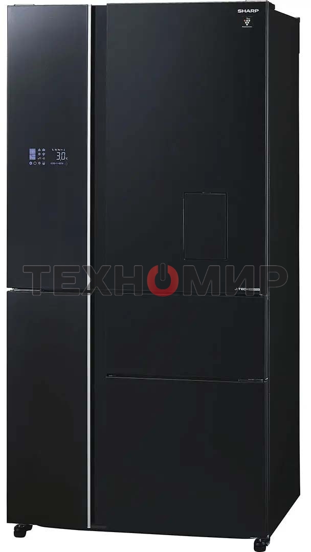 Холодильник Sharp SJWX99ABK серый, трехкамерный морозилка снизу 423/179л