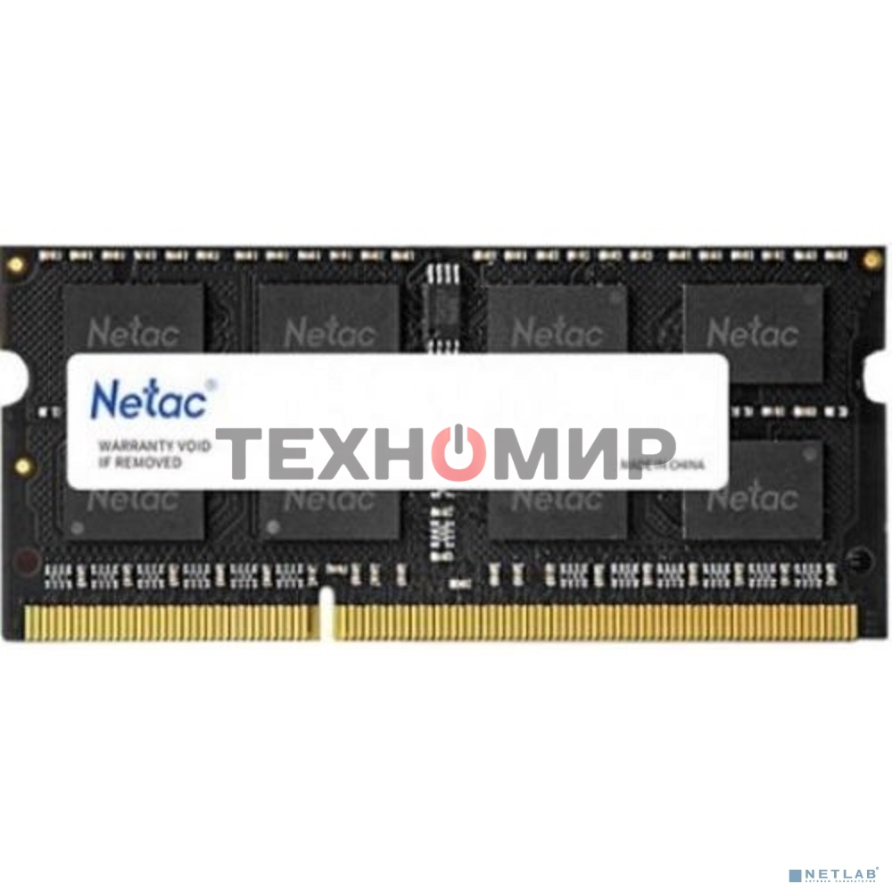Оперативная память NETAC Basic, DDR3L, 8GB (1x8GB), 1600MHz, CL11, SO-DIMM