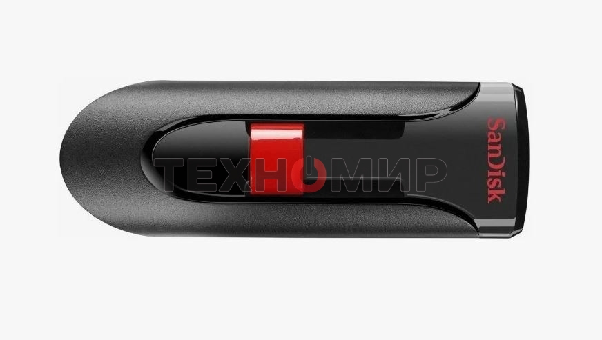 Флешка USB Sandisk CZ60 Cruzer Glide (SDCZ60-032G-B35), 32Gb, USB 2.0, R/W 30/8, черный/красный