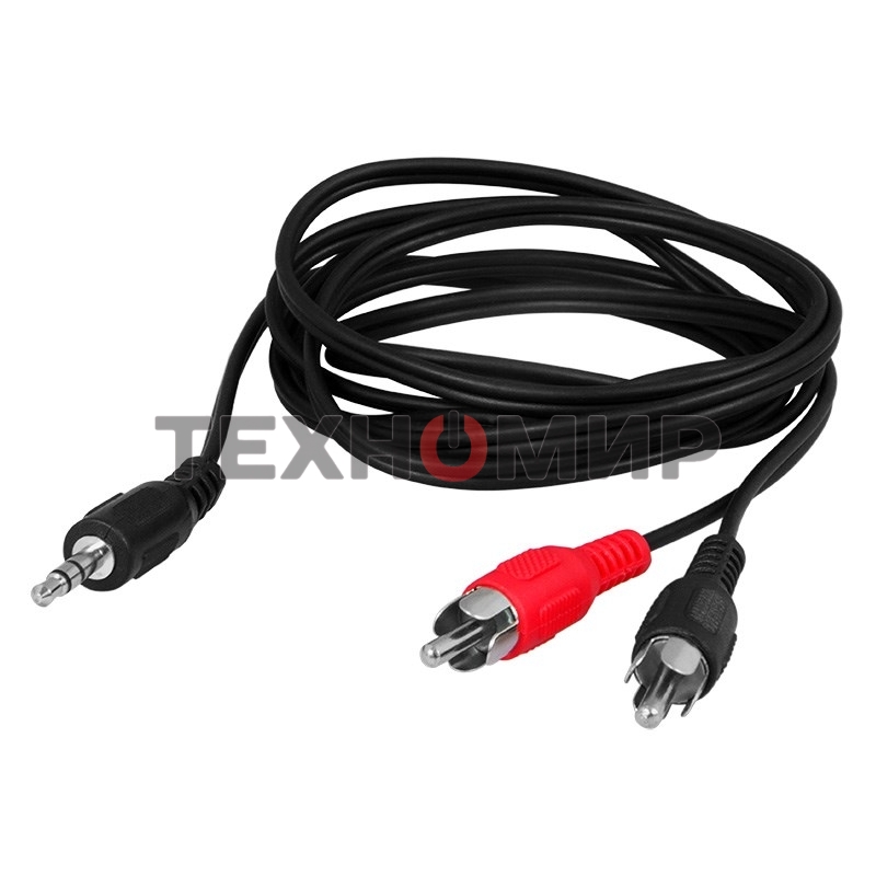 Шнур Rexant Стерео 3,5 мм - 2 RCA, 1.5 м (10 шт./уп.)