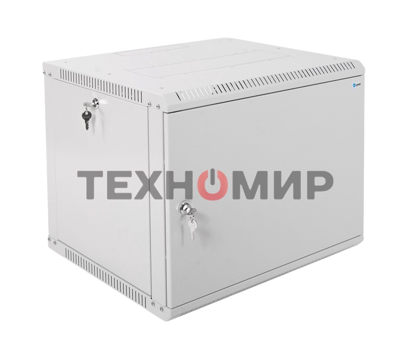 Шкаф телекоммуникационный настенный разборный 9U (600х650) дверь металл, ШРН-Э-9.650.1