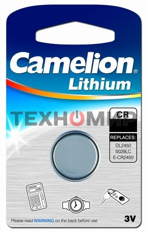 Элемент питания литиевый Camelion CR CR2016 BL-1 (блист.1шт)