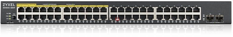 Kоммутатор Zyxel GS1900-48HPv2 Smart L2 PoE + switch, rack 19 