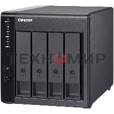 Полка расширения сетевого хранилища без дисков channel QNAP DAS TR-004 4 Bay 2.5/3.5 SATA Type-C USB 3.1 Gen 1 (5 Gb/s) Direct Attached Storage with Hardware RAID