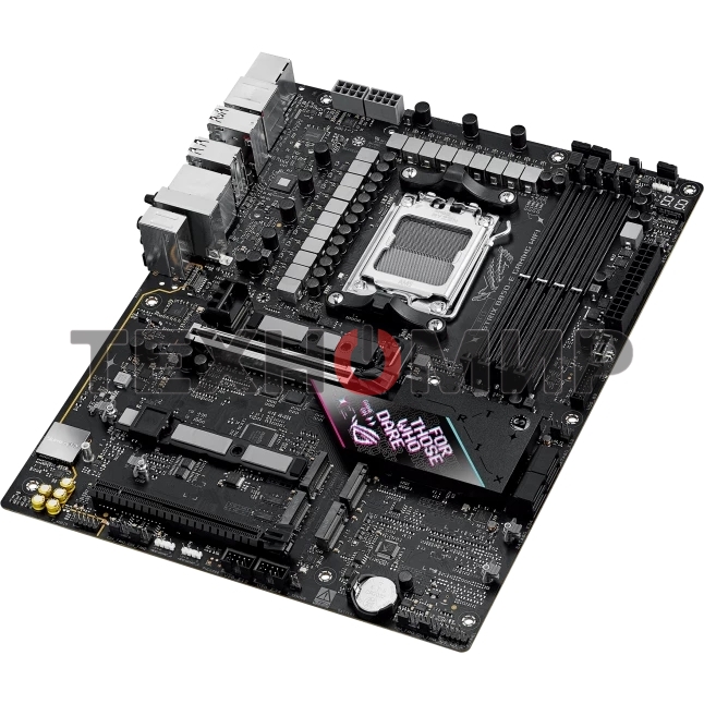 Материнская плата ASUS ROG STRIX B850-E GAMING WIFI, AM5, AMD B850, 4xDDR5, 4xSATA, 5xM.2, 1xPCI-E 5.0 x16, 1xPCI-E 4.0 x16, 1xRealtek 5Gb Ethernet, 1xUSB-C 4, 1xUSB-C 20Gbps, 6xUSB-A 10Gbps, 4xUSB-A 2.0, 3x3.5 мм, 7.1, ATX