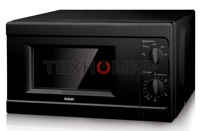 Микроволновая печь BBK 20MWS-709M/B черный, 20 л, 700 Вт, переключатели - поворотный механизм