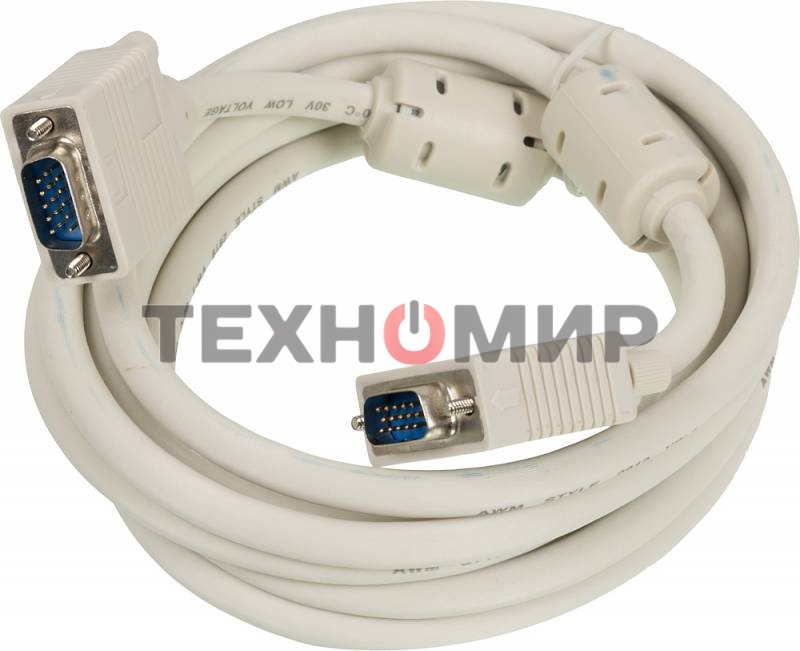 Кабель SVGA Ningbo CAB016S-10F VGA HD15 (m)/VGA HD15 (m) 3м феррит.кольца