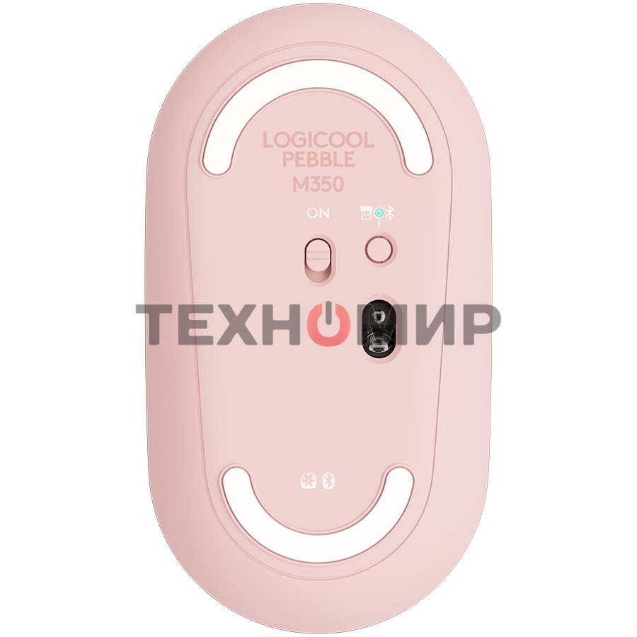Мышь беспроводная Logitech Pebble M350 розовый, 1000 dpi, радиоканал, Bluetooth, USB, кнопки - 3