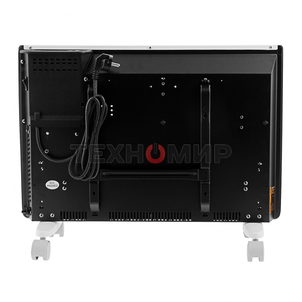 Конвектор электрический гибридный Denzel HybridX-1500 белый, 1500 Вт, 25 м2, термостат, дисплей